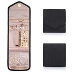 Foldable Travel Jewelry Organizer Bag – Necklaces & Rings Jewelry Travel Organizer Richie's S-14x14.5cm black