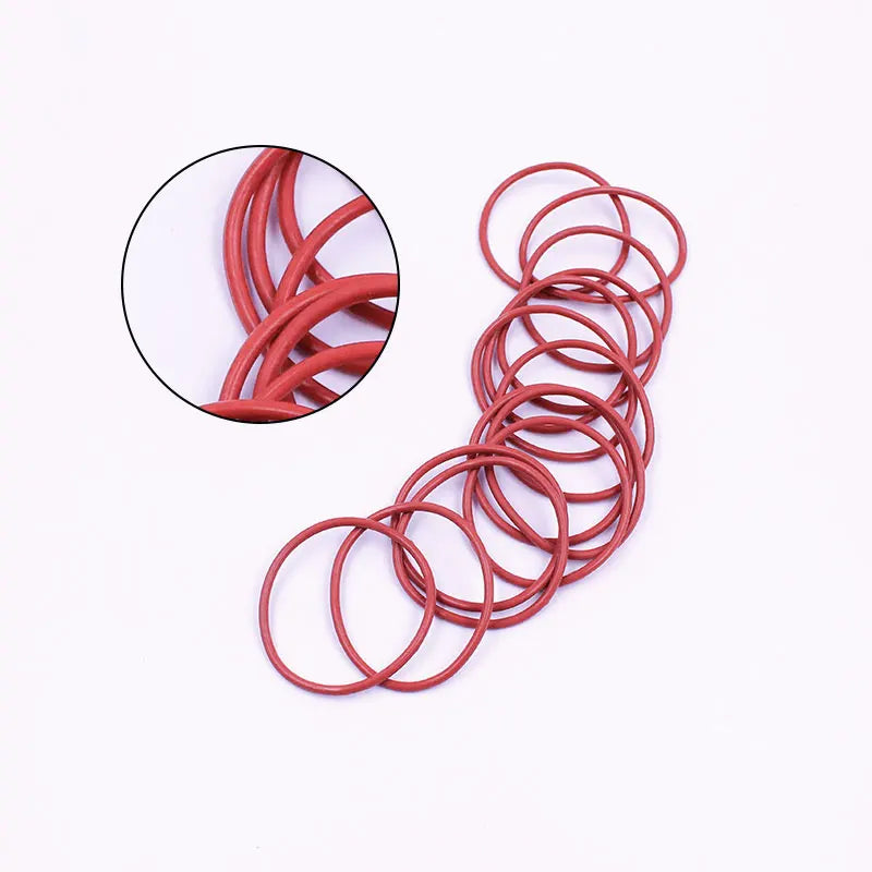 10pcs VMQ Silicone O-Rings CS2.4mm OD32–50mm Red Gasket Silicone O-Ring Gasket Richie's