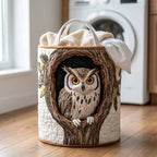 Boho Quilted Laundry Basket with Handles – Large Floral Hamper Laundry Hamper Basket Richie's 2