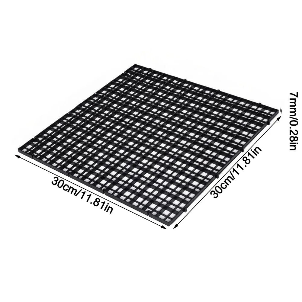 Fish Tank Isolation Plate – Spliceable Hollow Bottom Filter Aquarium Filter Plate Richie's Black-30-30cm