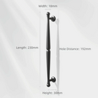 Zinc Alloy Cabinet Pull Handles & Drawer Knobs – Brushed Silver Cabinet Pull Handles Richie's Black 192mm