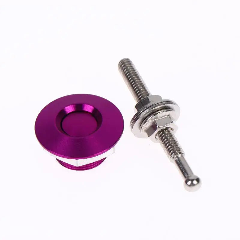 30mm Aluminum Hood Pin Quick Release Latch Lock – Universal Fit Hood Pin Lock Kit Richie's Purple