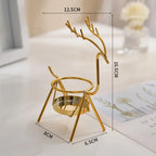 Metal Reindeer Candle Holder Christmas Table Decor Gift Candle Holder Richie's