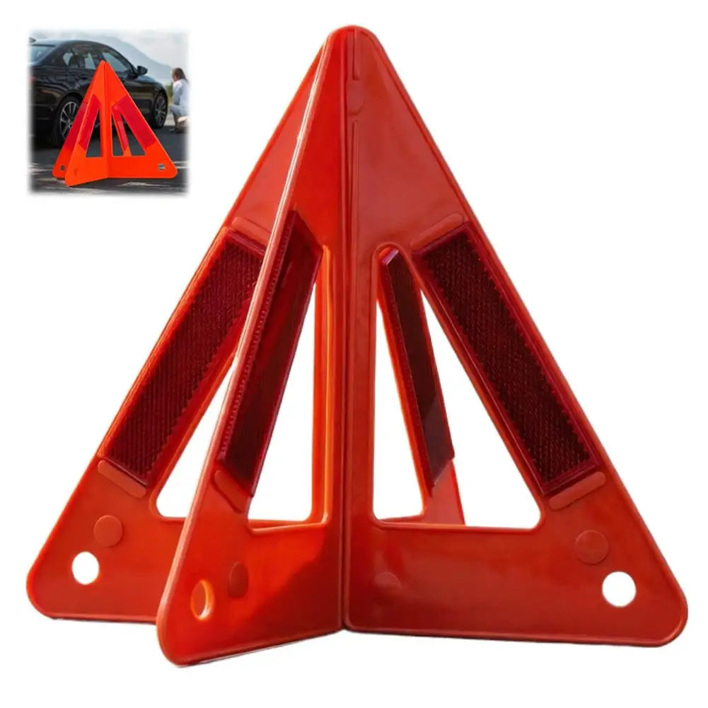 Foldable Reflective Emergency Warning Triangle – Red Safety Sign Road Safety Triangle Richie's Red