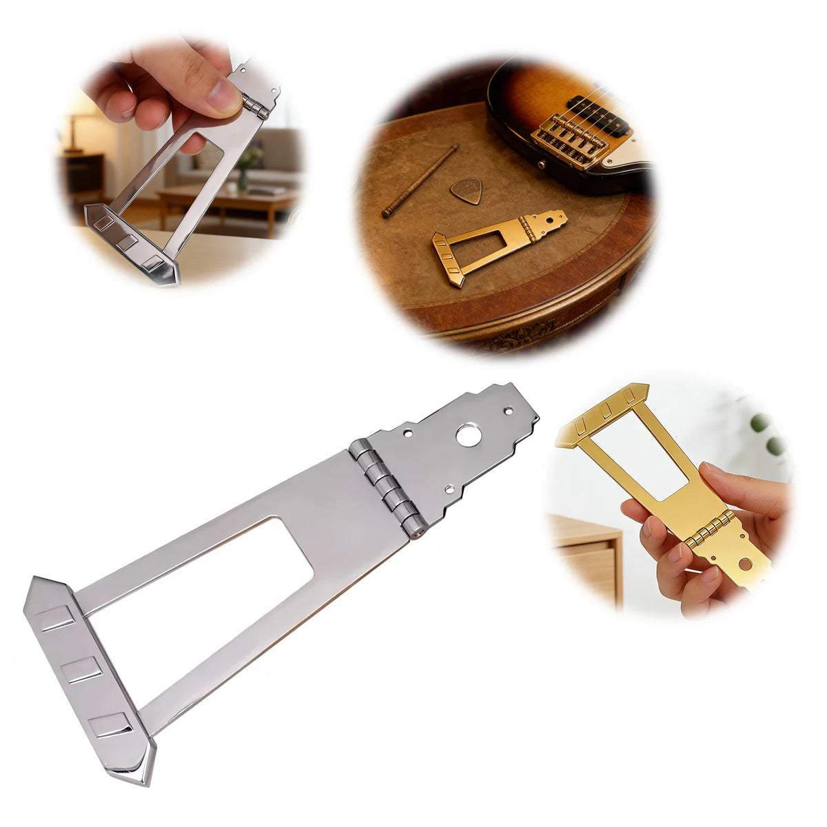 6-String Trapeze Tailpiece for Jazz Archtop & Semi-Hollow Guitar Guitar Tailpiece Richie's