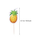 24 Pcs Flamingo Pineapple Cake Topper Picks – Tropical Party Cake Topper Picks Richie's