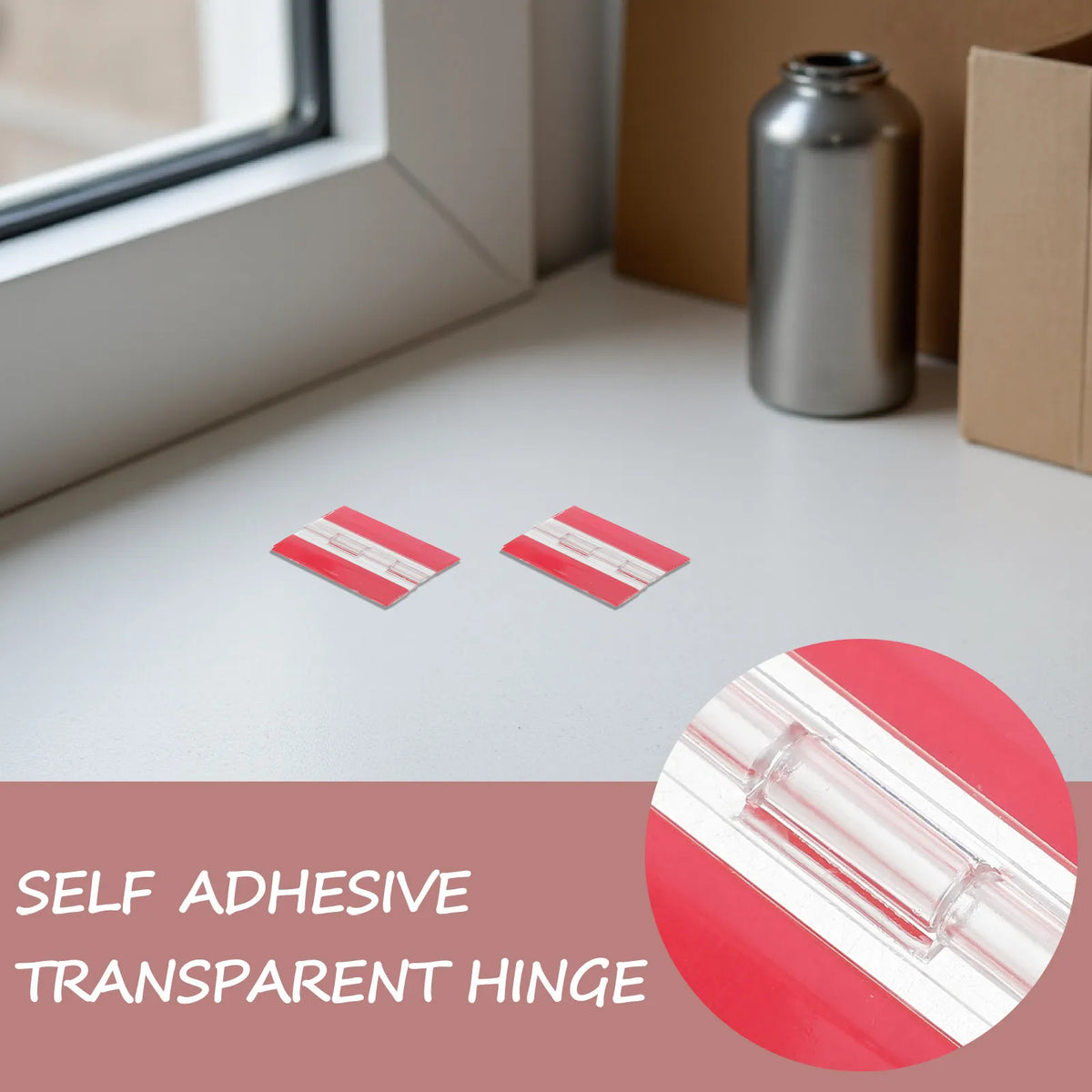 6Pcs Clear Self-Adhesive Acrylic Hinges for Cabinet & DIY Crafts Acrylic Cabinet Hinge Richie's