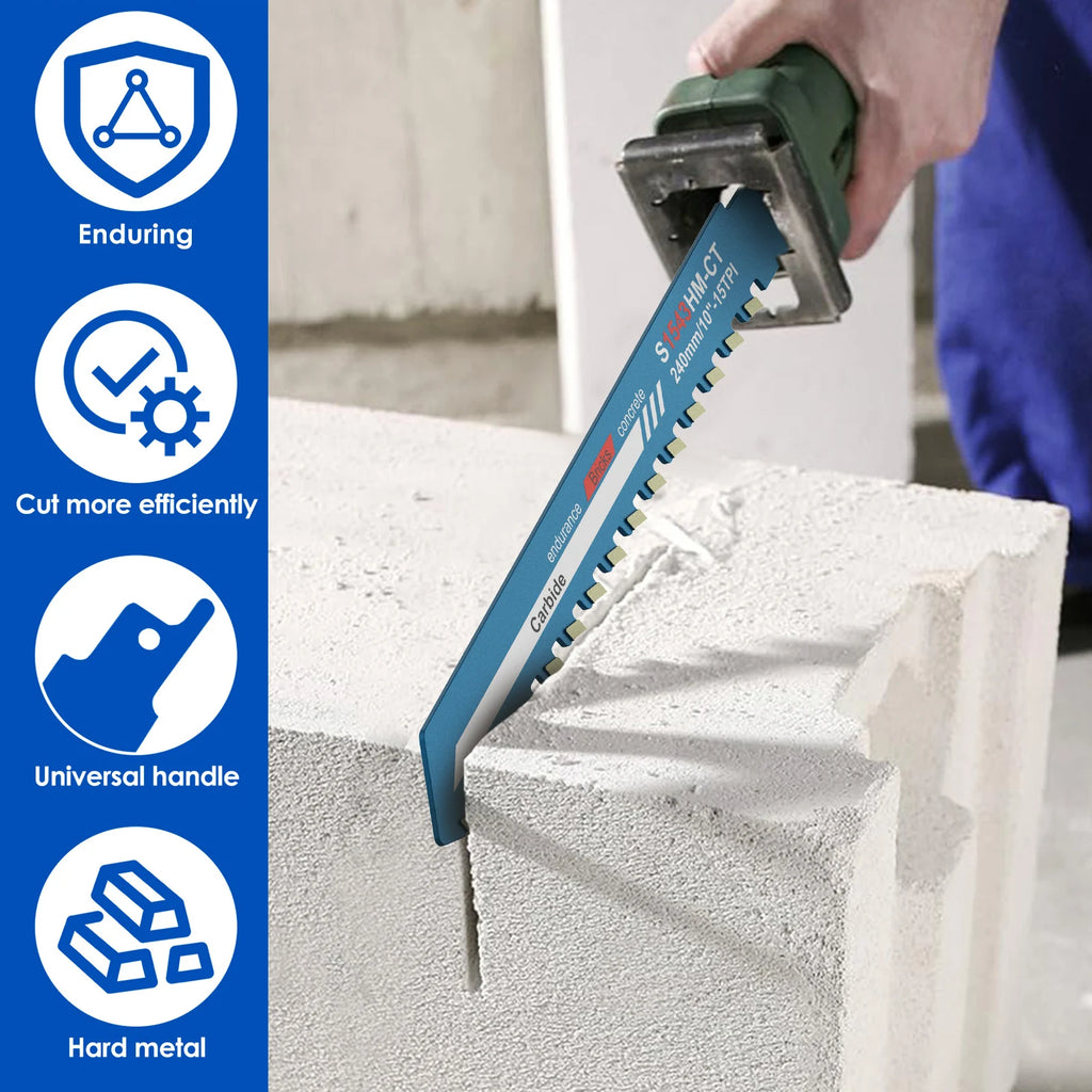 10" Tungsten Carbide Reciprocating Saw Blade – Masonry & Concrete Reciprocating Saw Blade Richie's