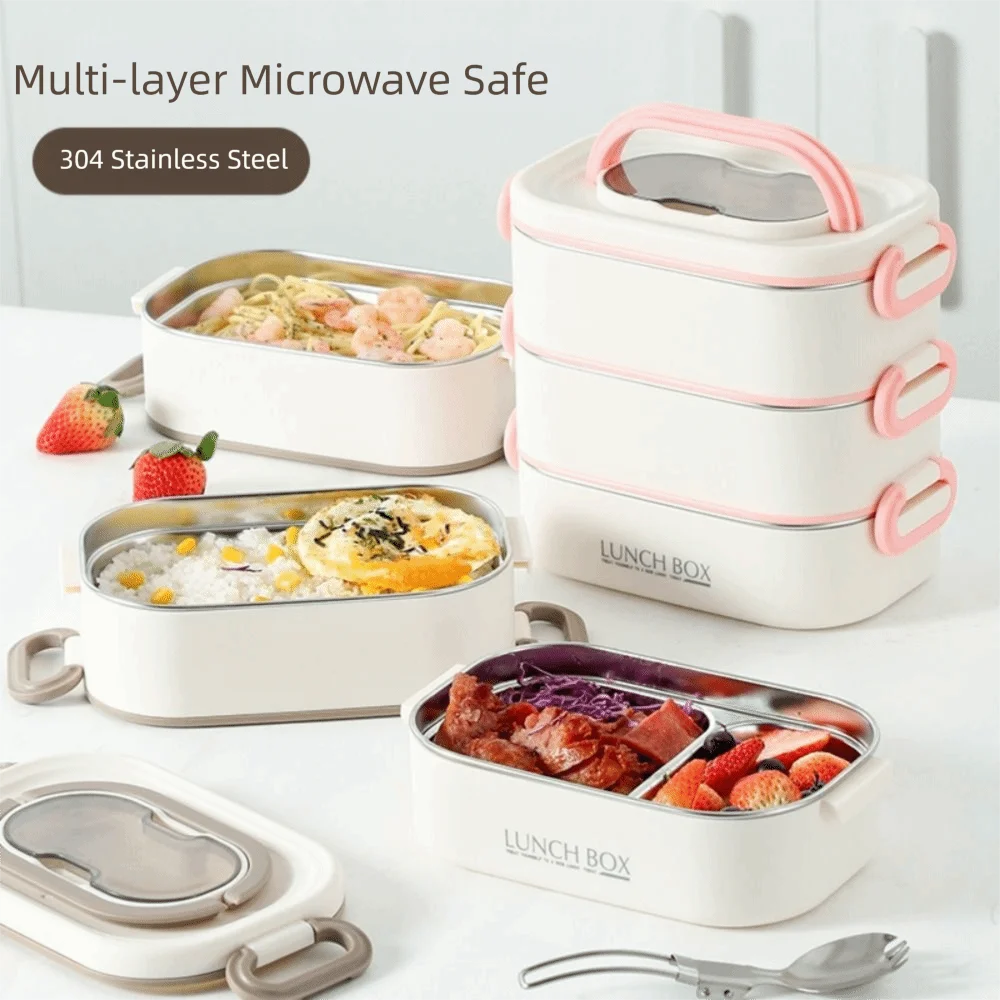 Stainless Steel Thermal Lunch Box – Stackable Divided Set Thermal Lunch Box Richie's