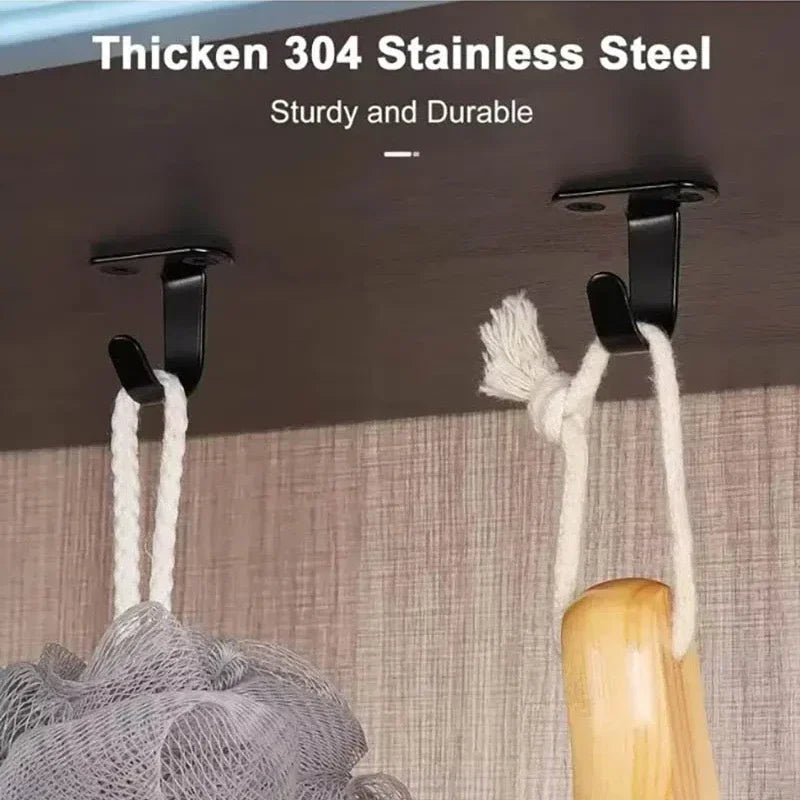 5-Pack Stainless Steel Screw-Mount Ceiling & Under-Shelf Hooks Ceiling Shelf Hooks Richie's