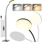 KEBINCPLED Circular LED Floor Lamp USB Dimmable 180 LEDs LED Floor Lamp Richie's Black Small Switch USB No plug