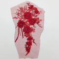 3D Sequined Flower Embroidery Patch – DIY Floral Lace Applique Embroidery Applique Patch Richie's Wine Red
