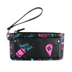 Women's Fashion PU Wallet Purse with Card Holder & Zipper Women's Wallet Richie's black