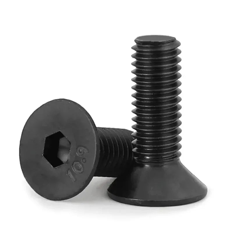 UNC 4-40 6-32 8-32 10-32 Grade 10.9 Flat Head Allen Bolts Machine Screws Richie's