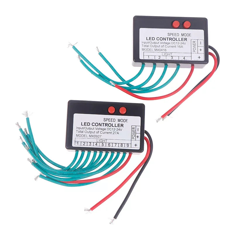 12V–24V 4CH/9CH LED Strip Light Controller – Flash & Chase LED Strip Controller Richie's