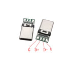 10Pcs USB-C 24 Pin Male Plug Soldering Connectors for DIY Repair USB-C Connector Plug Richie's