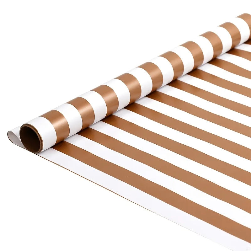 Metallic Striped Gift Wrapping Paper Roll – Silver & Gold Gift Wrapping Paper Richie's