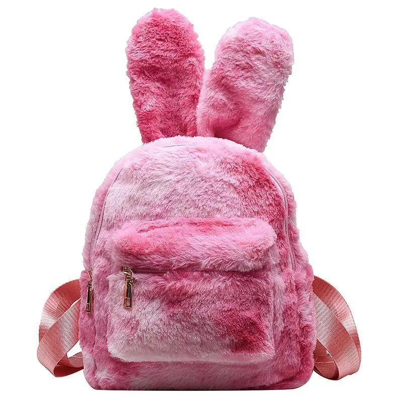 Kids Plush Rabbit Mini Backpack – Cute Bear Pendant Shoulder Bag Kids Mini Backpack Richie's Pink