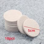 Felt Chair Leg Pads 5mm Self-Adhesive Floor Scratch Protectors Furniture Leg Pads Richie's Grey Round 5cm18pcs