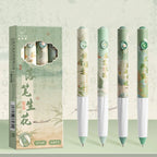 4-Pack Themed Gel Pens – Animal, Ballet & Floral 0.5mm Black Ink Gel Pen Set Richie's light green black