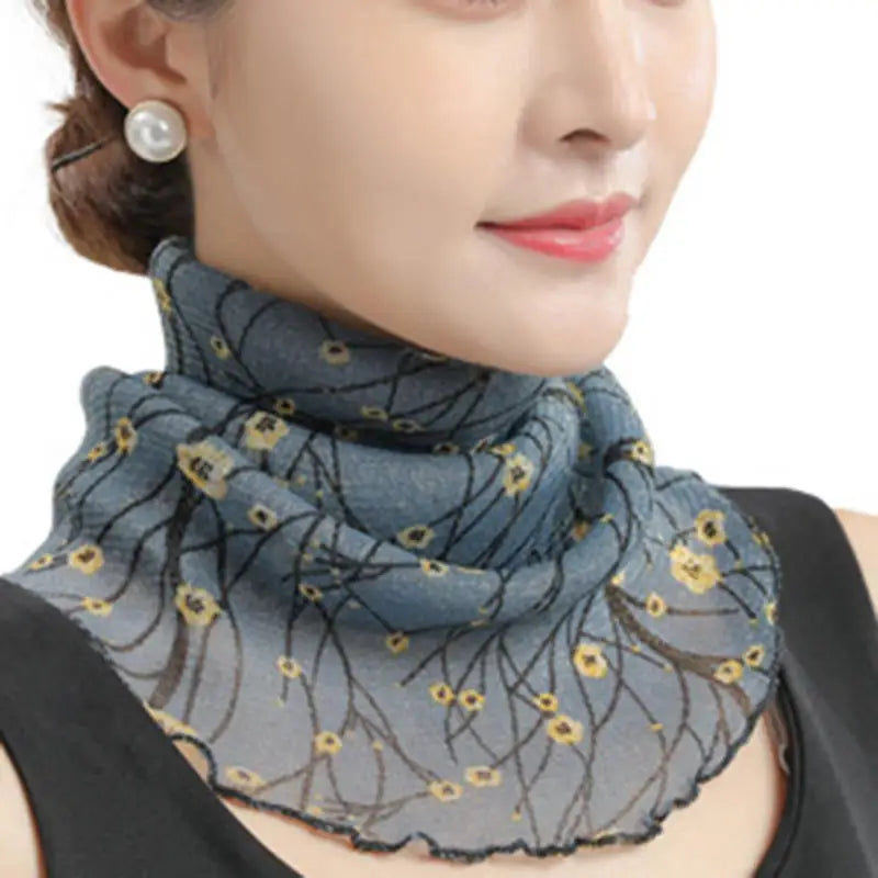 Women's Anti-UV Chiffon Neck Scarf – Multi-Style Sun Cover Women's Sun Scarf Richie's 11