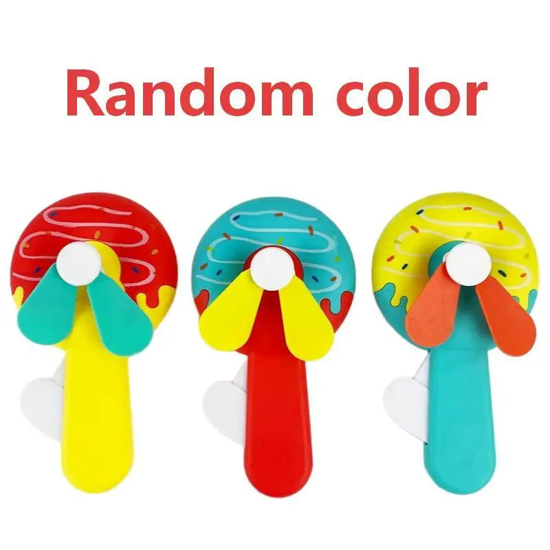 Donut Manual Hand Press Fan – Portable Mini Cooling Fan Manual Cooling Fan Richie's A1-1pc random