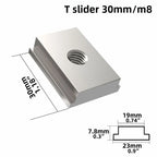 8-Pc T-Track Slider Set M6/M8 Aluminum Alloy Groove Fastener Clamp T-Track Slider Set Richie's Silver - M8 slider 8pcs