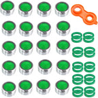 20 Pcs Brass Faucet Aerator Water Saving Anti-Splash Bubbler Faucet Aerator Richie's 24MM Brass--wrench
