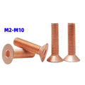 Red Copper Countersunk Hex Socket Screws M2–M10 DIN7991 Bulk Copper Machine Screws Richie's 2Pcs M6 25mm