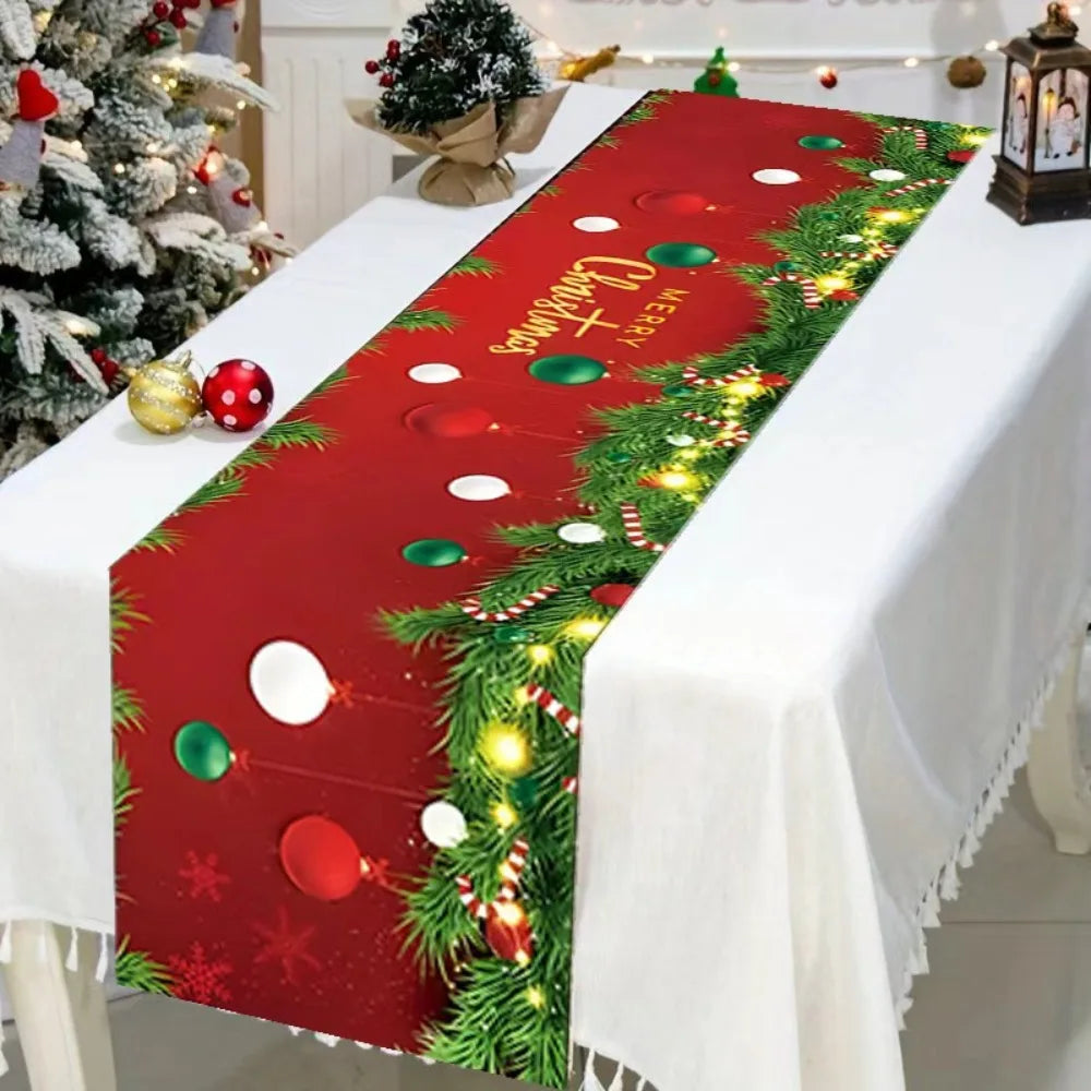 Christmas Table Runner Santa Snowman Elk Holiday Décor 120x33cm Christmas Table Runner Richie's 4
