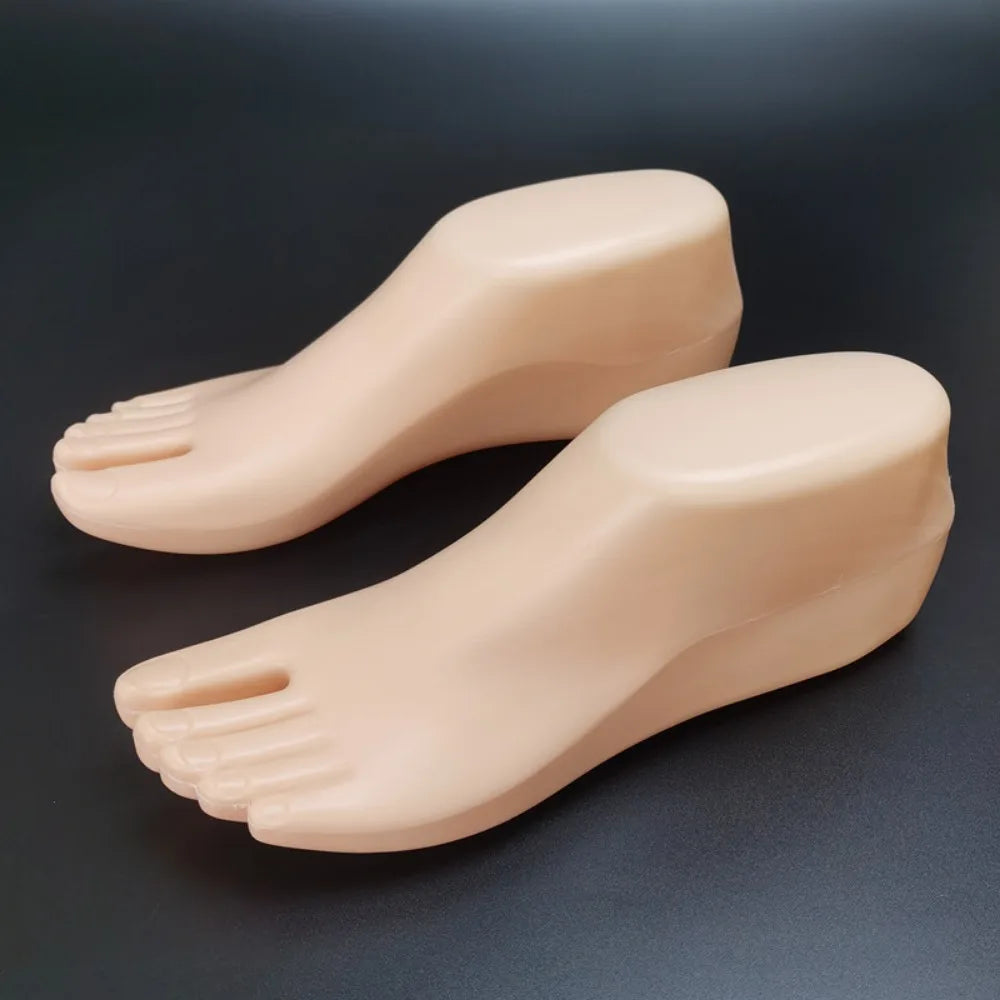 Female Plastic Mannequin Foot Model Pair – Shoe & Sock Display Mannequin Foot Display Richie's Beige