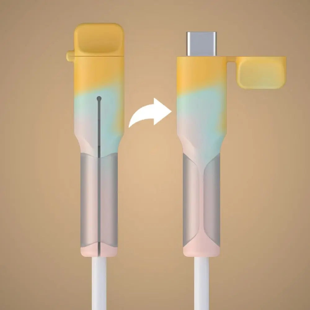 Silicone Type-C Cable Protector | Dual USB-C Cover & Winder Cable Protector Richie's