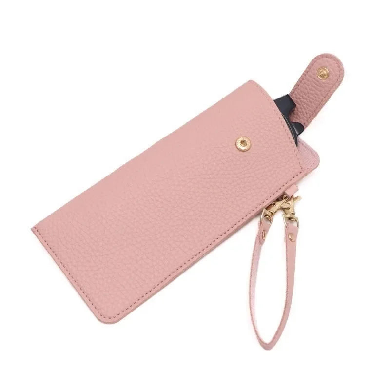 PU Leather Glasses Storage Pouch – Compact Bag Attachment Eyewear Storage Pouch Richie's Pink 1 Pc