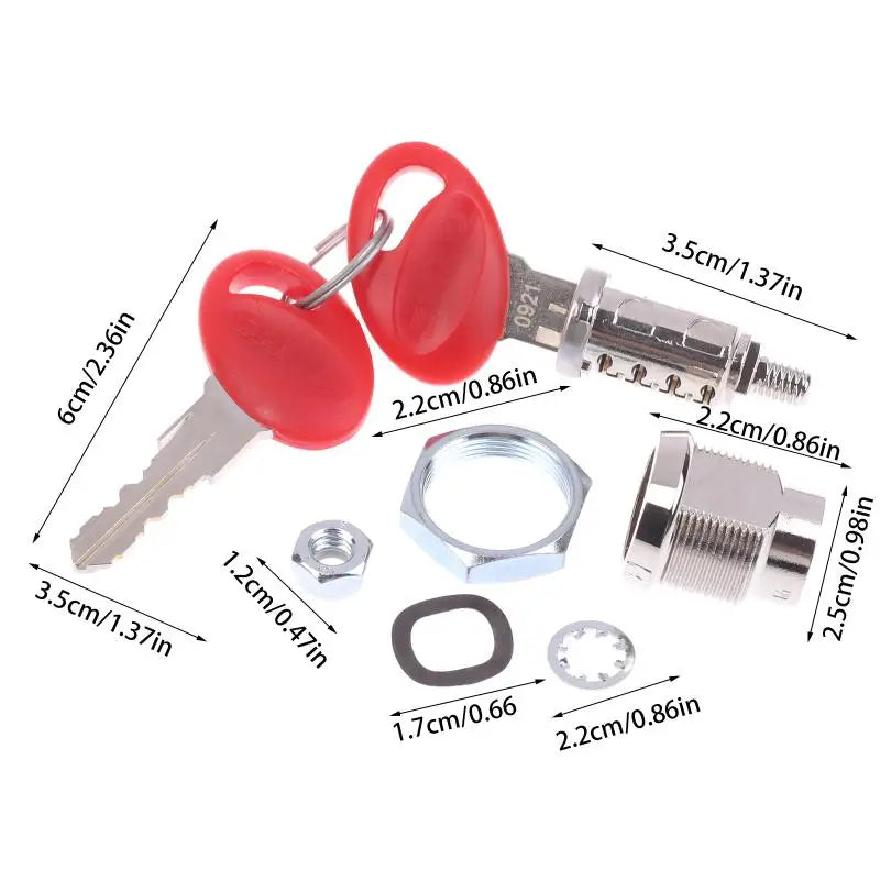 SHAD Motorcycle Trunk Lock Kit SH23–SH48 Rear Box – Red Motorcycle Lock Kit Richie's Red