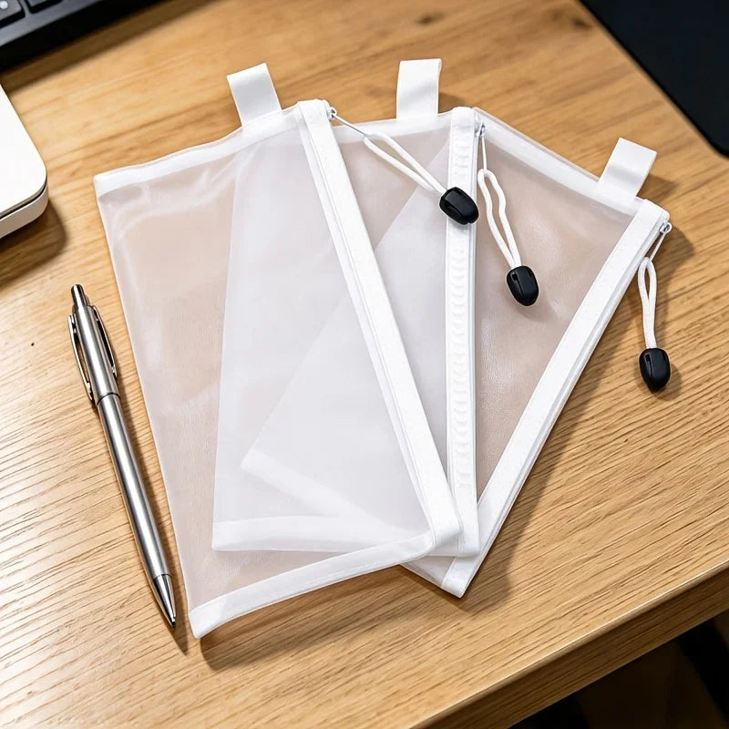 3-Pack Transparent Nylon Mesh Zipper Pouches | Multi-Use Storage Mesh Zipper Pouches Richie's