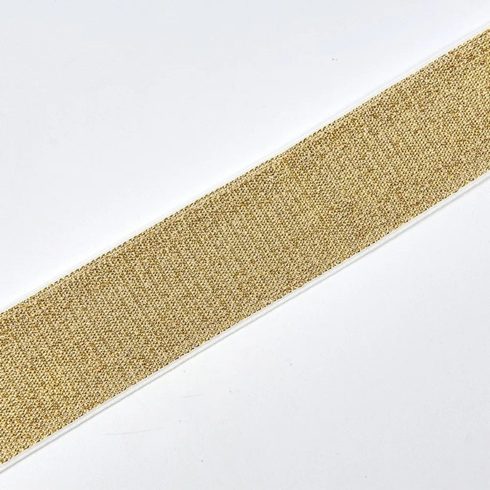 Gold Silver Lurex Glitter Elastic Band 5 Yards | 6–30mm Widths Elastic Trim Band Richie's
