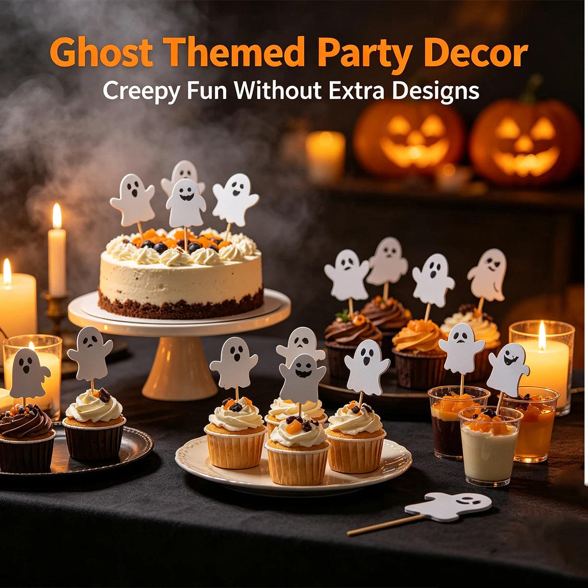 Halloween Ghost Cake Decoration Sticker Decals – Fun & Spooky Halloween Cake Stickers Richie's