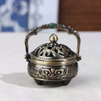Chinese Style Alloy Incense Burner Bowl with Handle | Yoga Decor Incense Burner Richie's