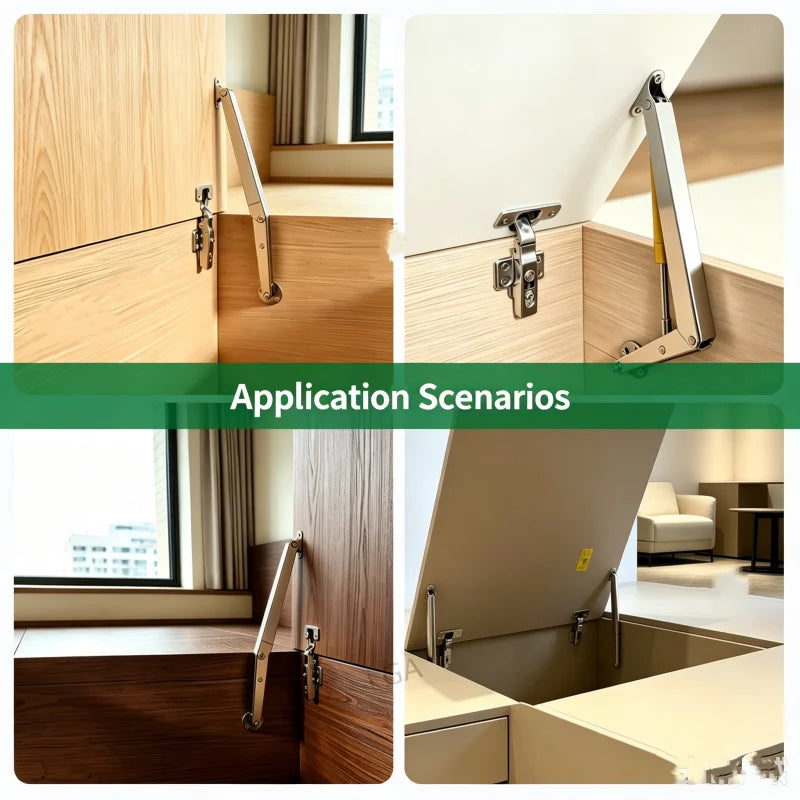 Heavy-Duty Gas Spring Lift-Up Cabinet Hinges 60-100N | 2pcs Cabinet Door Hinge Richie's