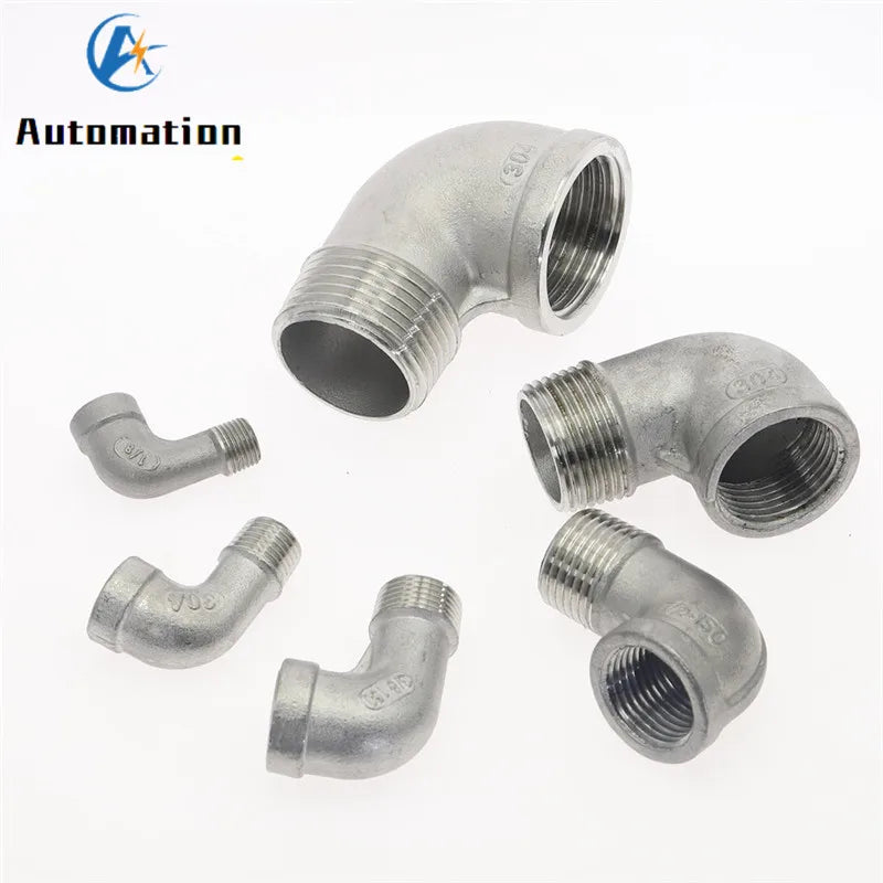 SS304 BSPT 90° Street Elbow Pipe Fitting Female x Male 1/8"–3/4" Pipe Elbow Fitting Richie's