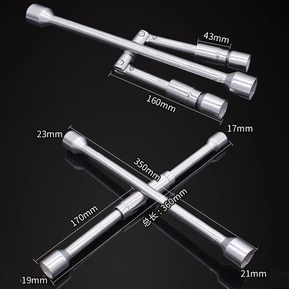 Folding Cross Wrench Wheel Nut Socket Spanner – CR-V Steel Cross Wrench Spanner Richie's