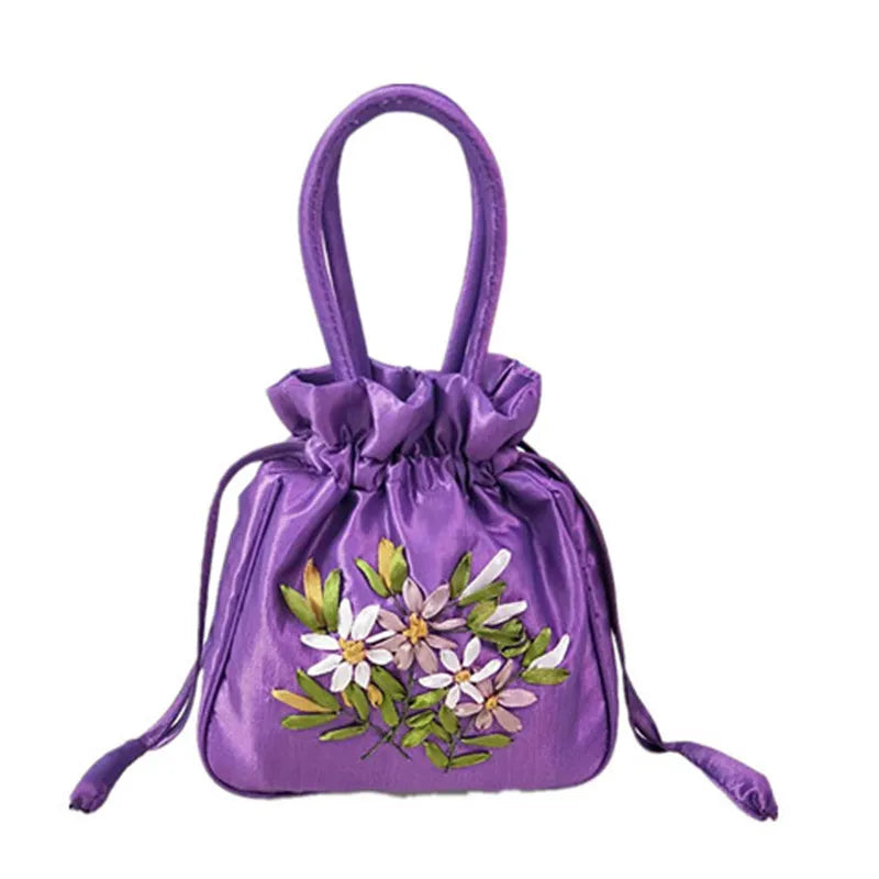 Women Embroidery Flower Cosmetic Bag – Ethnic Mini Purse & Pouch Cosmetic Pouch Richie's