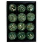 12 Antique-Style Christmas Ball Ornaments – Classic 8cm Baubles Christmas Tree Ornaments Richie's 5 8cm