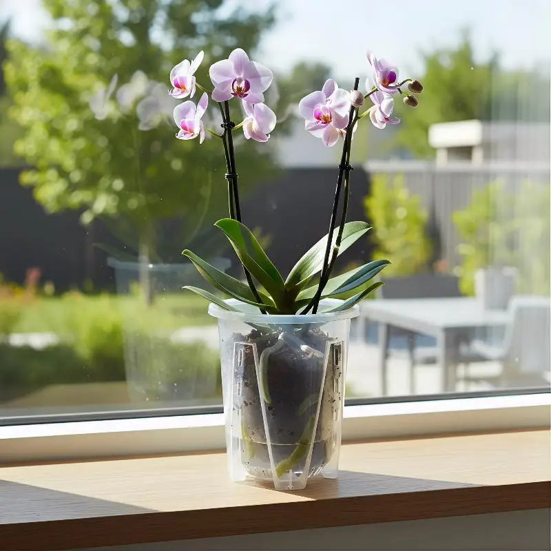 Self-Watering Transparent Plastic Flower Pot – Double Layer Self-Watering Planter Pot Richie's