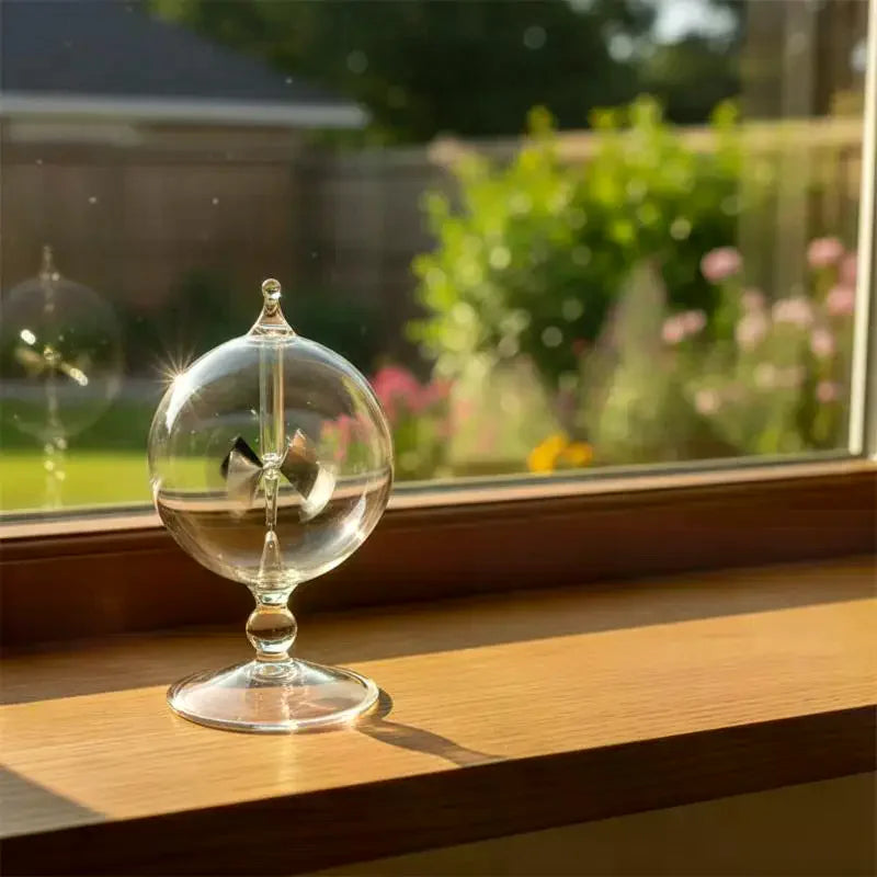 Crookes Radiometer Solar Light Windmill Glass Bulb – 14cm Science Desk Decor Richie's
