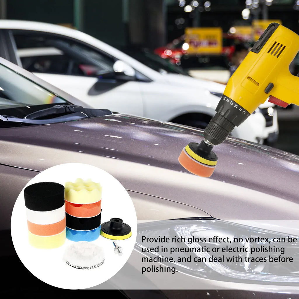 11-Pc 3" Car Polishing Buffing Pad Kit – Drill Attachment Car Polishing Kit Richie's