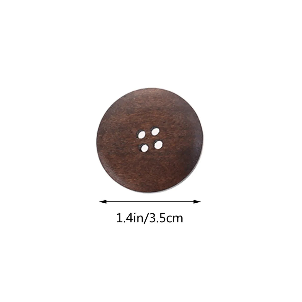 20 PCS Wooden Decorative Flatback Buttons – 4-Hole Sewing Craft Craft Sewing Buttons Richie's