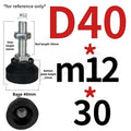 4pcs Adjustable Leveling Feet M5-M12 Nickel Plated Nylon Base Adjustable Leveling Feet Richie's D40xM12x30 4pcs