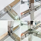 Square Pipe Elbow Connector 20x25mm No-Weld Bracket Buckle Pipe Fitting Bracket Richie's