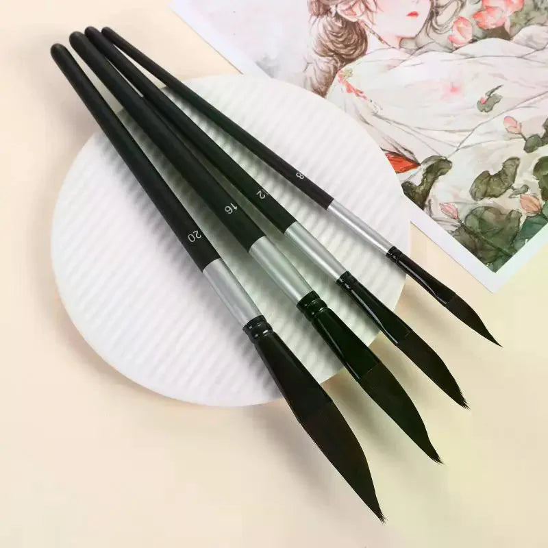 4-Piece Nylon Art Paint Brush Set | Sizes 8–20 for DIY & Crafts Art Paint Brush Set Richie's
